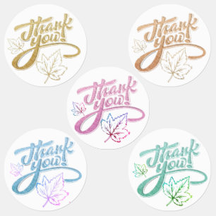 Multi-color thank you tags
