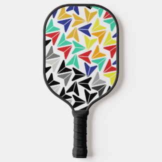 multi colored arrow graphic design pickle ball pad pickleball paddle