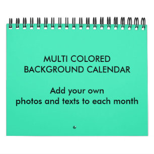 MULTI COLORED BACKGROUND CALENDAR two sides small