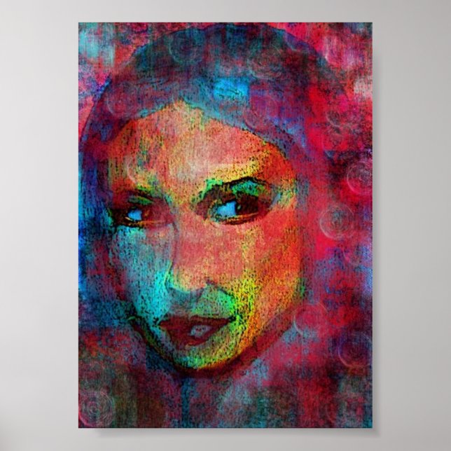 multi colored face poster (Front)