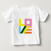 Multi-colored mod LOVE baby/toddler T-Shirt