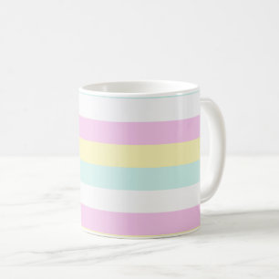 Multi Colored Pastel Striped Design Crossbody Bag Coffee Mug