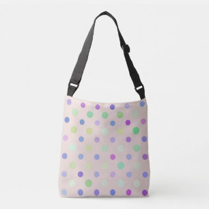 multi-colored polka dots crossbody bag