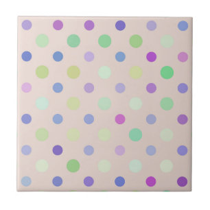 multi-colored polka dots tile
