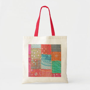 "MULTI-COLORED SQUARES" TOTE BAG