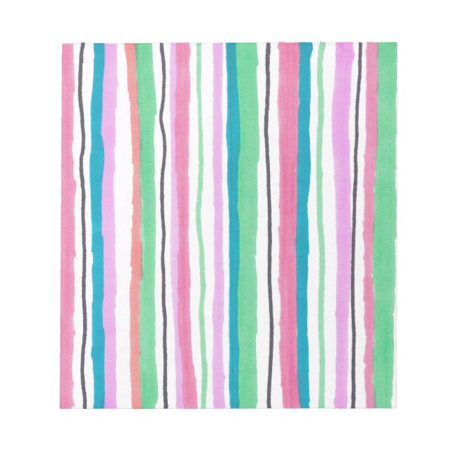 Multi-colored Striped Notepad (Front)