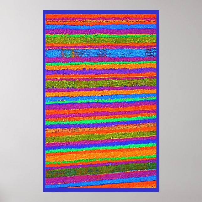 Multi-Colored Stripes Poster (Front)