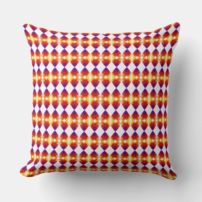Multi colored throw pillow. cushion (Front)