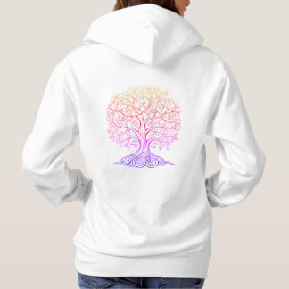 Multi-Colored Tree of Life Unisex Spiritual Graphi Hoodie