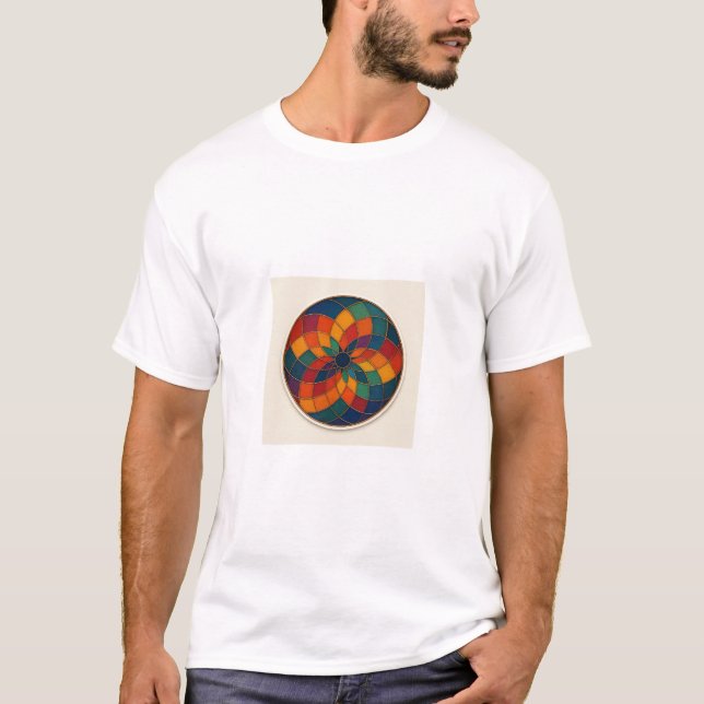 Multi colour Abstract design. T-Shirt (Front)