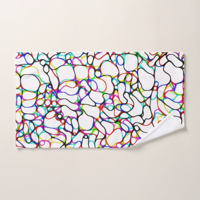 Multi-Colour Abstract Pattern Hand Towel (Hand Towel)