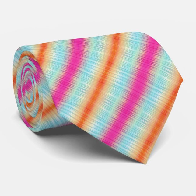 Multi-Colour Abstract Pattern Tie (Rolled)