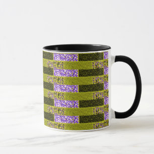 Multi Colour Alternating Lines Abstract Mug