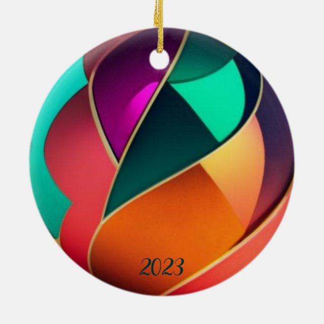 Multi-Colour Ball Metallic Shinny Ornament (Back)