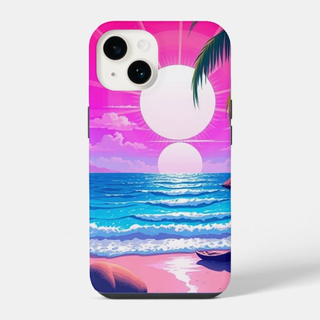 Multi-Colour Beach Sunset Phone  iPhone Case (Back)