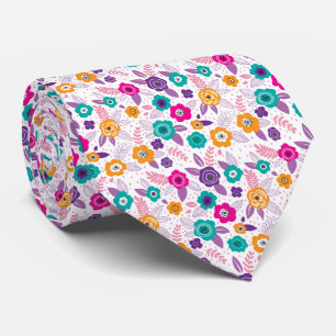 multi colour Beautiful elegant flower pattern Tie