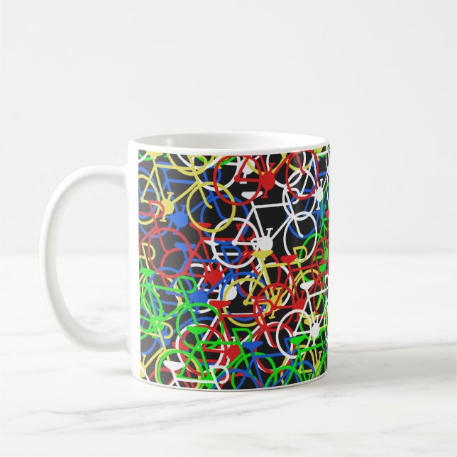Multi Colour Bicycle mug (Left)