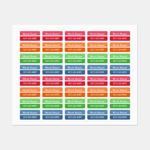 Multi-Colour Block Clothing Label Rectangle