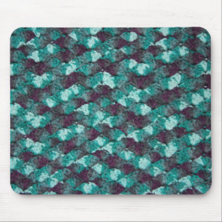 Multi-colour blue crochet mouse mat