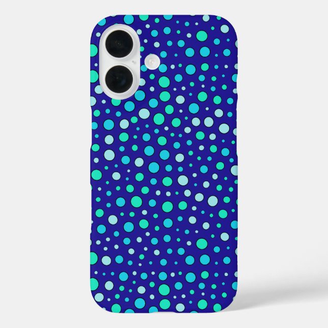 Multi colour Bubbles on Blue Case-Mate iPhone Case (Back)