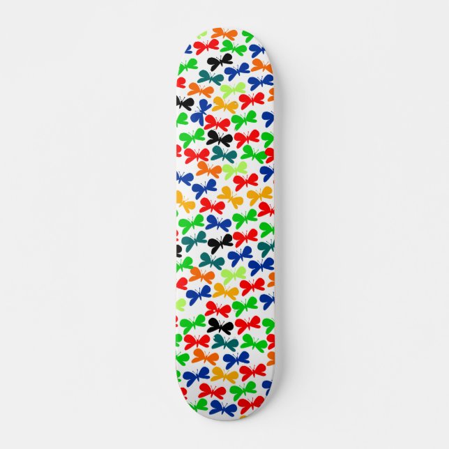 Multi-colour Butterflies Skateboard (Front)