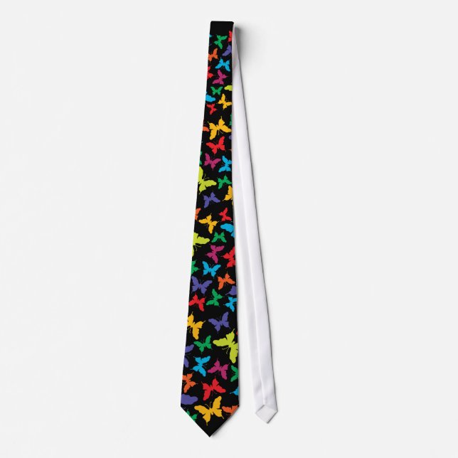 Multi Colour Butterflies Tie (Front)