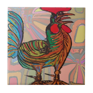Multi Colour Chicken Tile