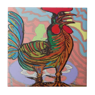 Multi Colour Chicken Tile