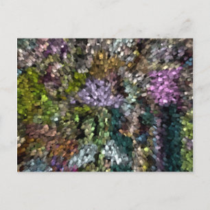 Multi-Colour Digital Abstract Postcard