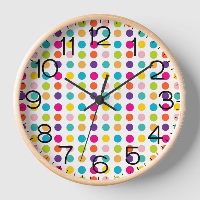 Multi Colour Dots Clock (Front)