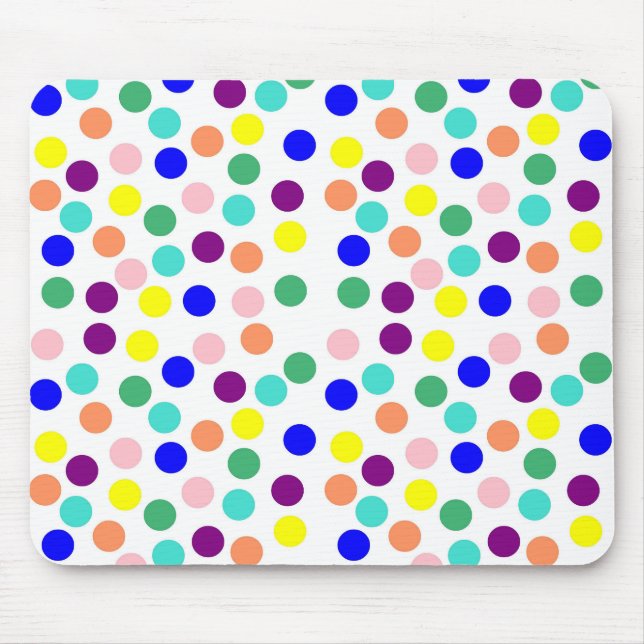 Multi colour dots mouse mat (Front)