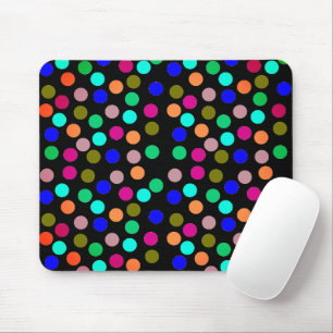Multi colour dots mouse pad
