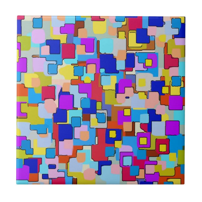 Multi Colour Dutch Delft Look Tile (Front)