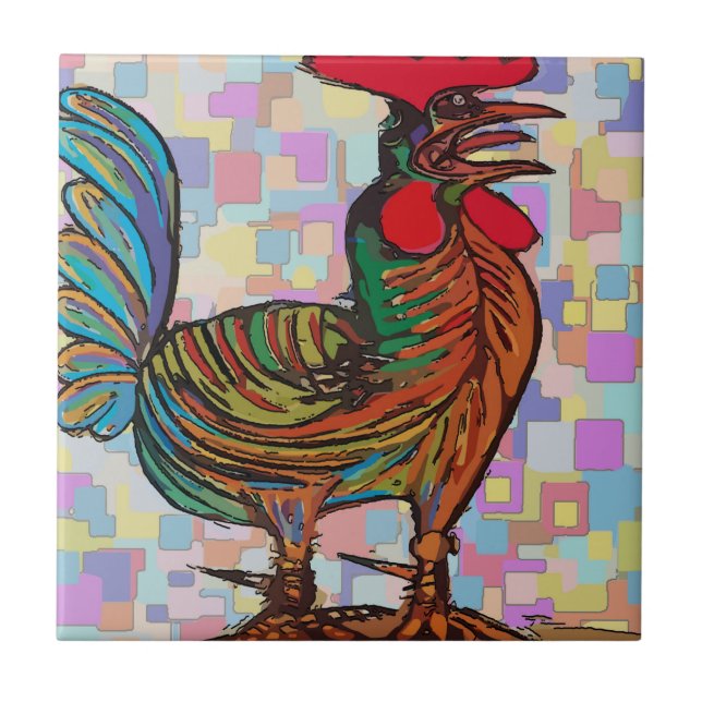 Multi Colour Dutch Delft Look Tile (Front)