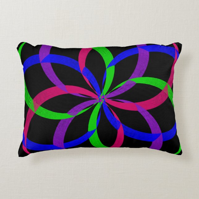 Multi Colour Figure 8 Geometric Accent Pillow (Front)