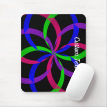 Multi Colour Figure 8 Geometric Mouse Pad