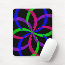 Multi Colour Figure 8 Geometric Mouse Pad