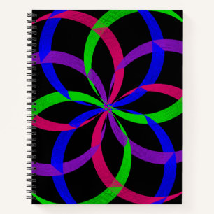 Multi Colour Figure 8 Geometric Notebook