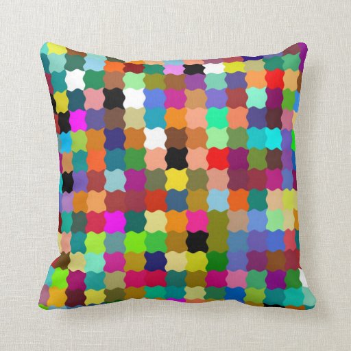 Image of Multi Colour Funky Stripes Paint Pattern Art Cushion