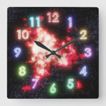 Multi-Colour Gemstones Lost in Space Clock