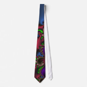 Multi Colour Geometric Fractal Tie