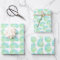 Multi Colour Green Nautilus Shell Wrapping paper
