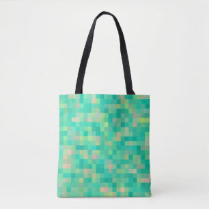Multi-Colour Green Pattern Tote Bag