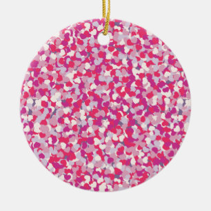 multi Colour Heart Confetti2 Ceramic Tree Decoration