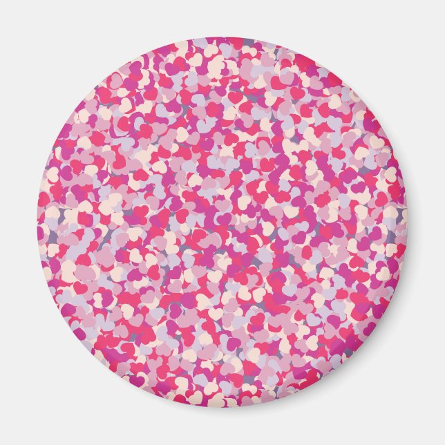 multi Colour Heart Confetti2 Magnet (Front)