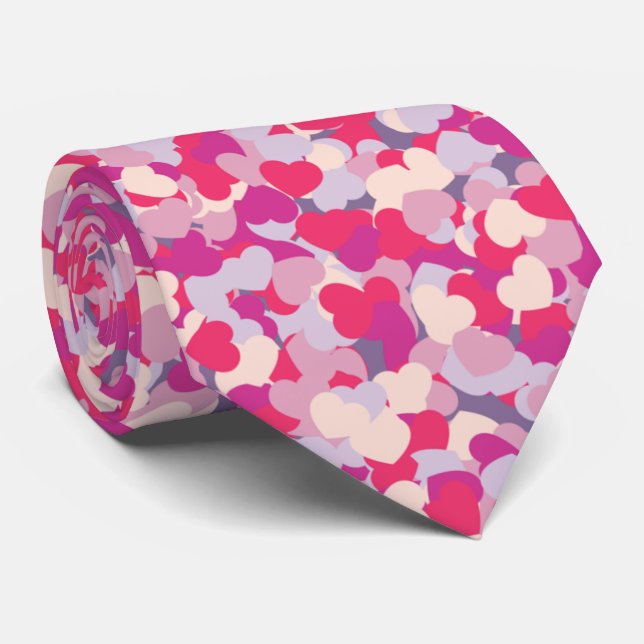Multi Colour Heart Confetti Tie (Rolled)