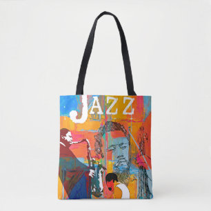 Multi Colour Jazz Greats Tote Bag