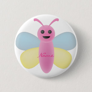 Multi-colour Kawaii Bee Thunder_Cove 6 Cm Round Badge