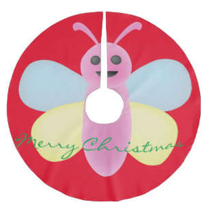 Multi-colour Kawaii Bee Thunder_Cove  Brushed Polyester Tree Skirt