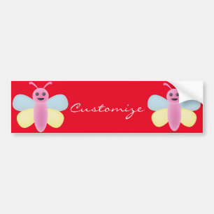 Multi-colour Kawaii Bee Thunder_Cove Bumper Sticker